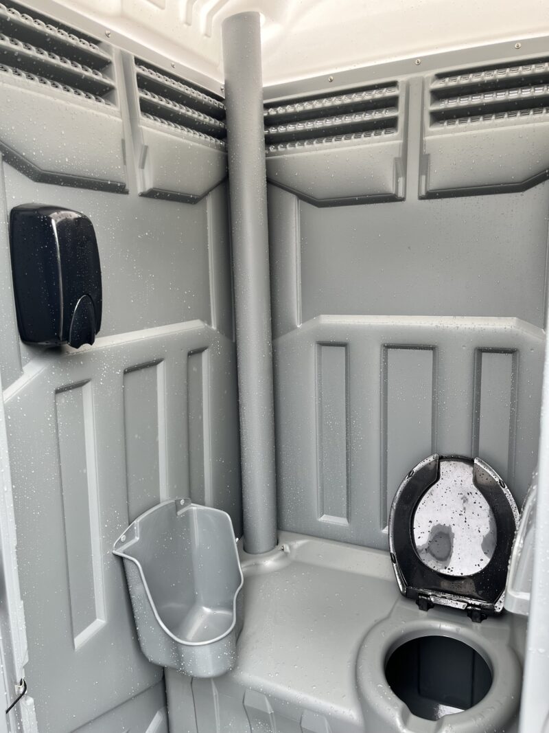 Porta Potty Rental with Sanitizer Dispenser